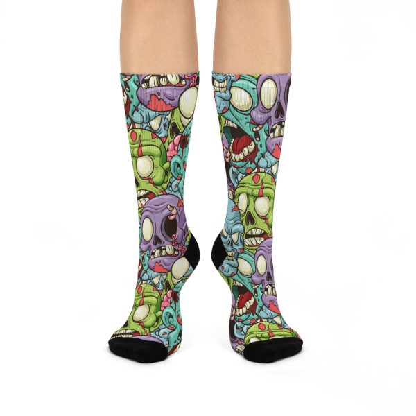 Brain Freeze! Cartoon Zombie Cushioned Crew Socks (S.e.P.T.)