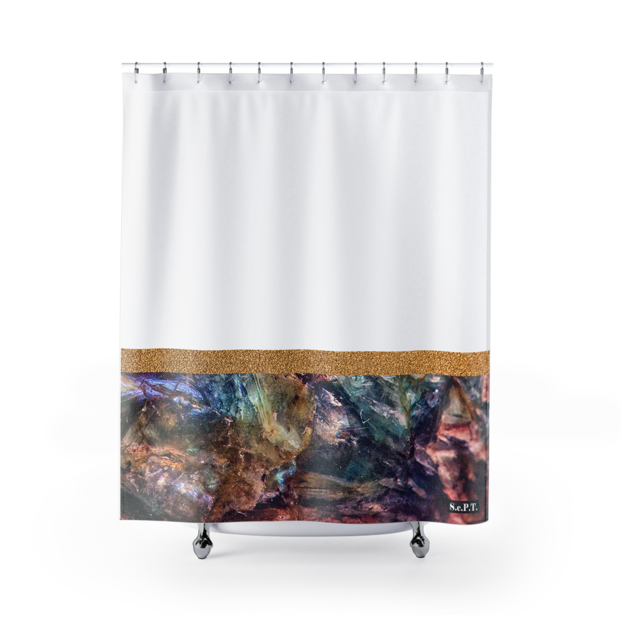 Labradorite Gemstone Shower Curtain Option 1 - (S.e.P.T.)