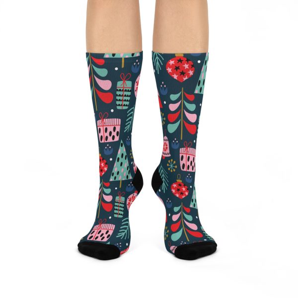 Holiday Cheer (Design #2) Cushioned Crew Socks (S.e.P.T.)