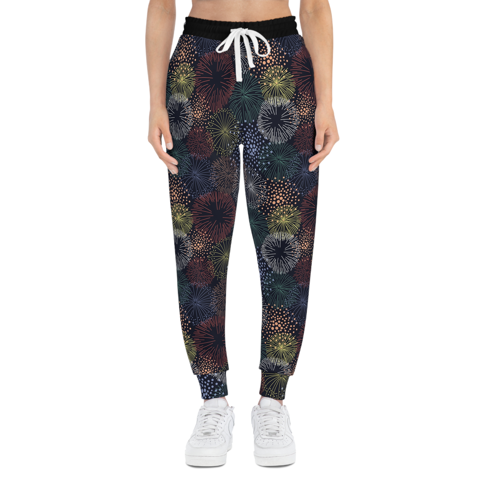 Dark Celebration Fireworks Print Athletic Joggers (S.e.P.T.™) - Image 2