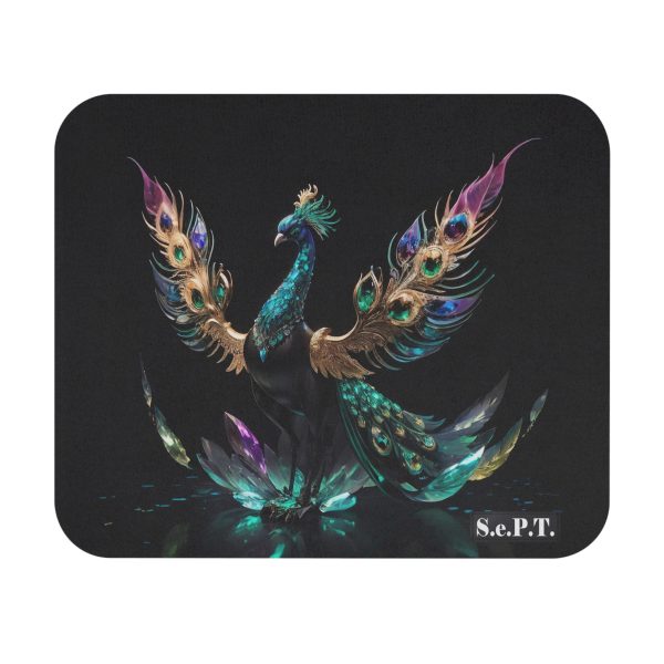 Peacock Jeweled Majesty Colorful Faceted Gemstones - Mouse Pad - (S.e.P.T.)