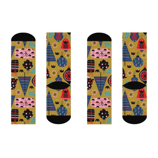 Holiday Cheer (Design #3)  Cushioned Crew Socks - Image 4