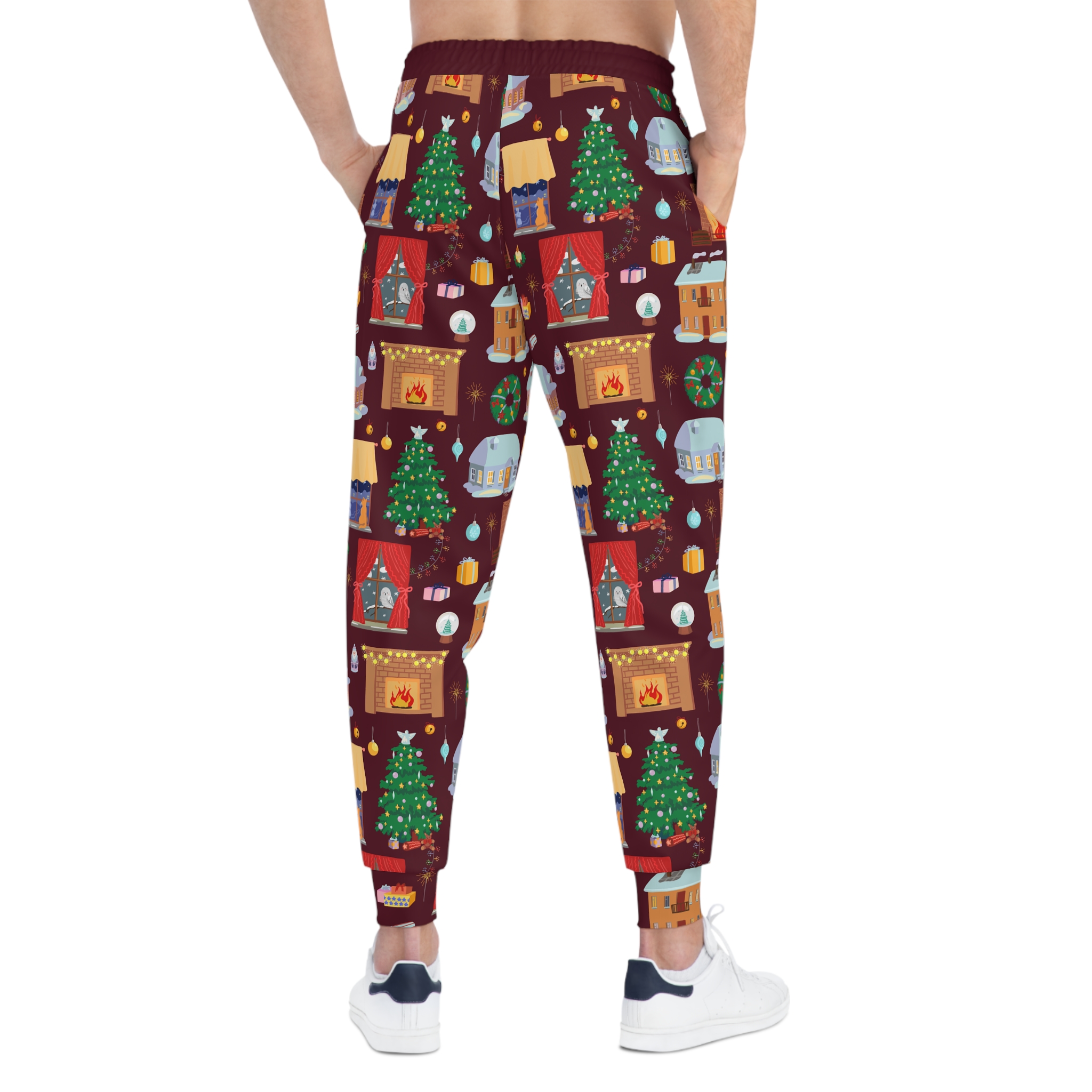 Cozy Christmas Village Holiday Print w/Treasure Pockets™ Athletic Joggers (S.e.P.T.™) - Image 6