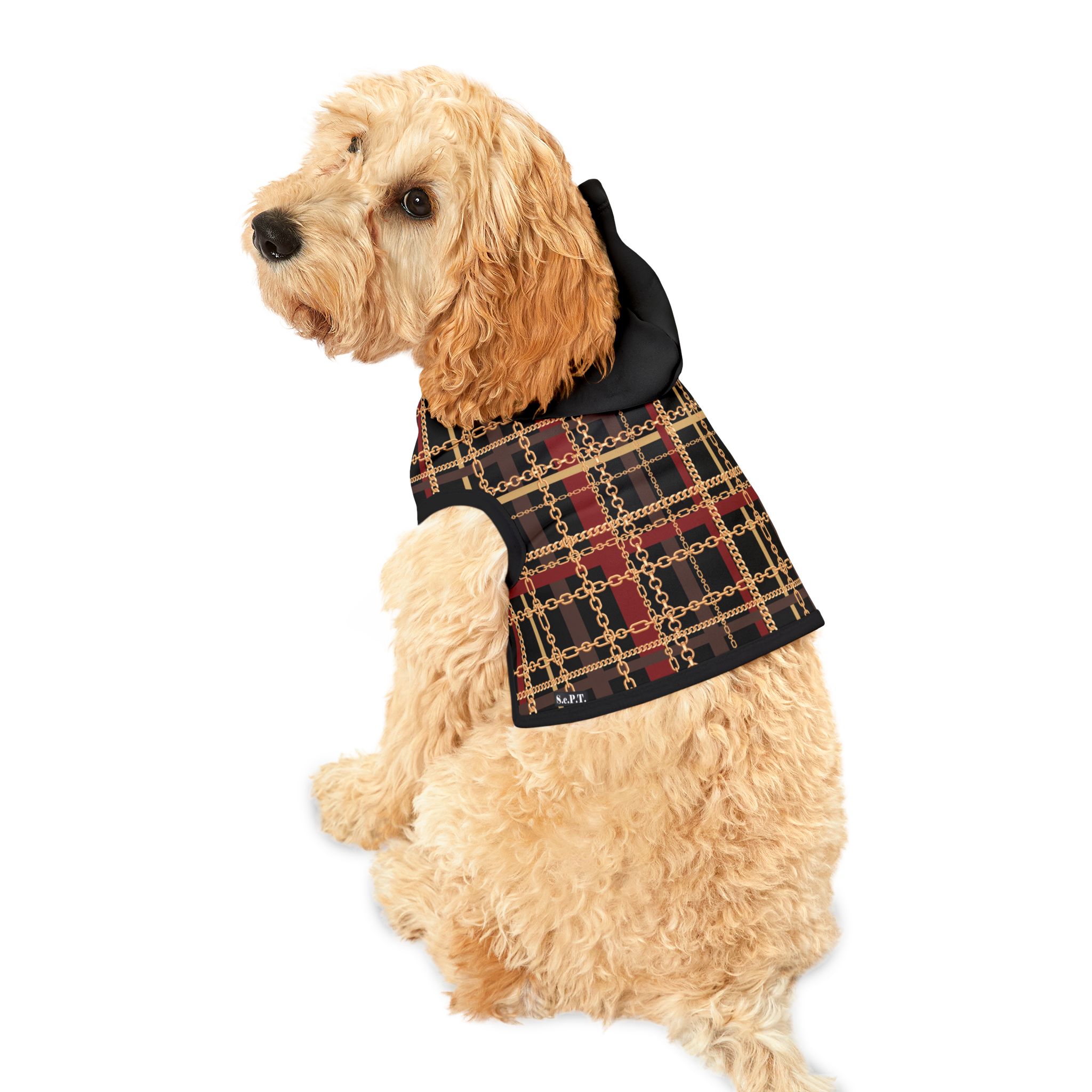 Regal Tartan Chain Plaid Print Cat Dog Pet Hoodie - (S.e.P.T.™) - Image 4