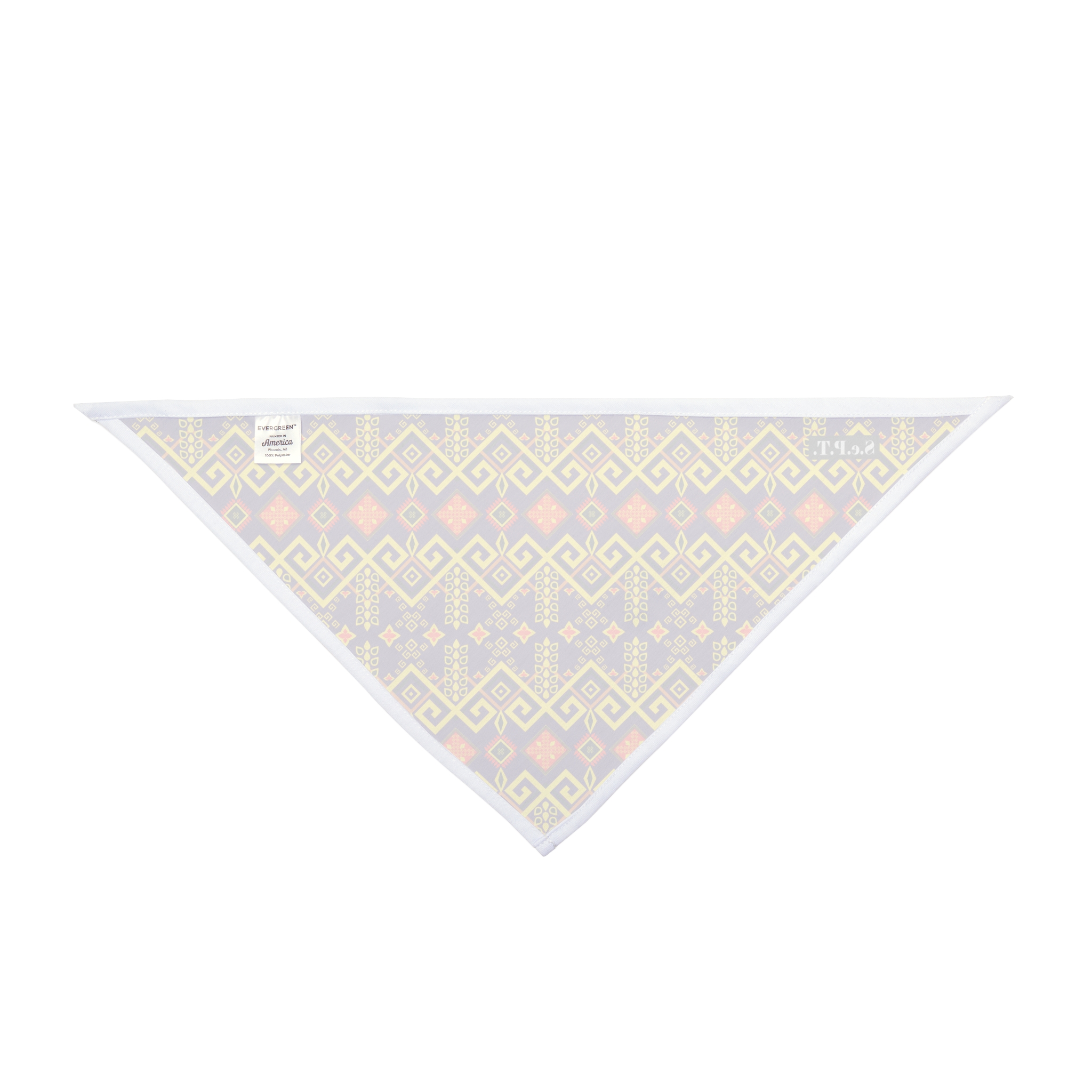Tribal Maze Geometric Gold & Purple Print Dog Pet Bandana - (S.e.P.T.™) - Image 7
