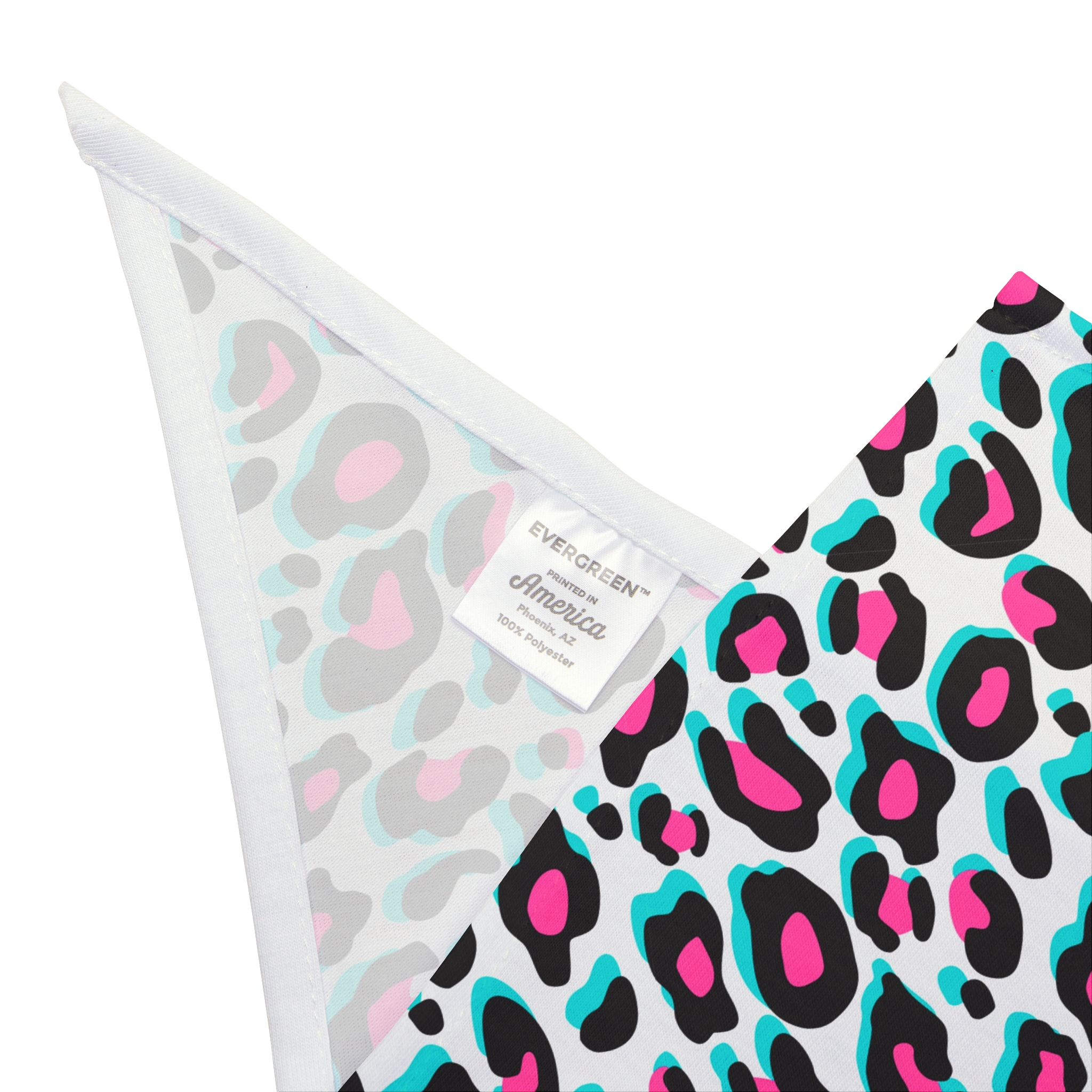 Fuchsia & Aqua Leopard Print Dog Pet Bandana - (S.e.P.T.™) - Image 4