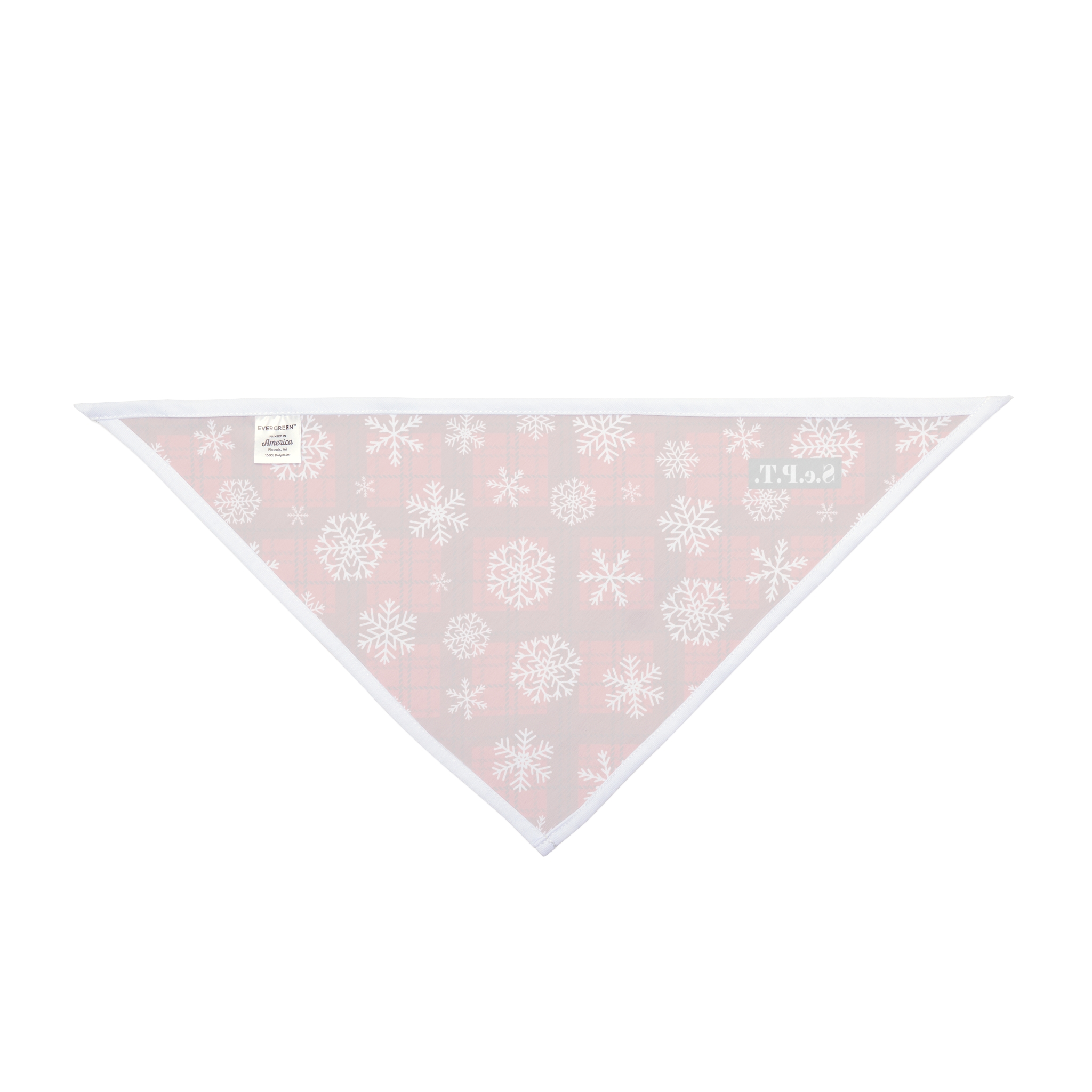 Holiday Cheer Red Tartan Snowflake Pet Bandana - (S.e.P.T.™) - Image 4