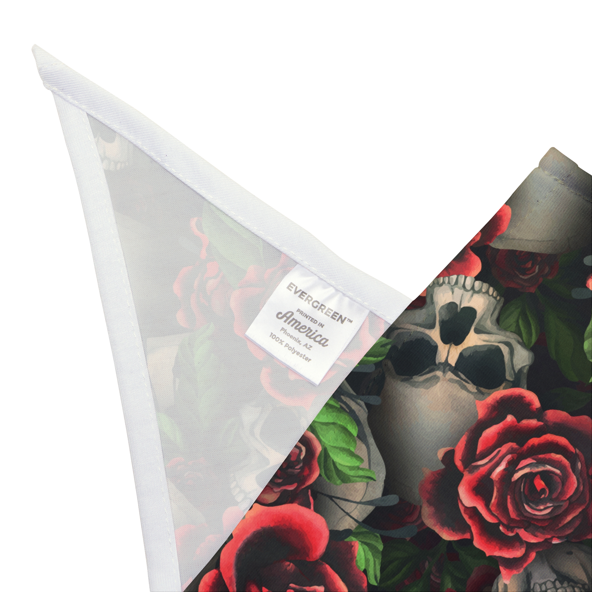 Gothic Skulls & Red Roses Print Dog Pet Bandana - (S.e.P.T.™) - Image 4