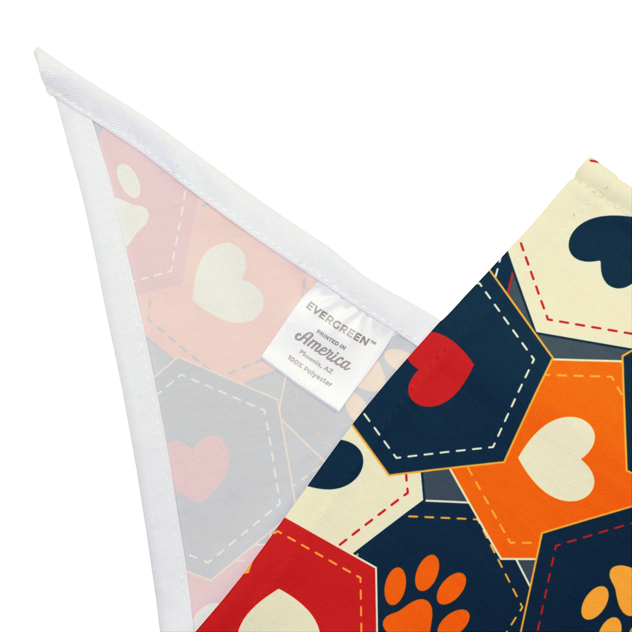 Red, Orange & Blue Pet Lover Hexagon Pet Bandana - (S.e.P.T.™) - Image 5