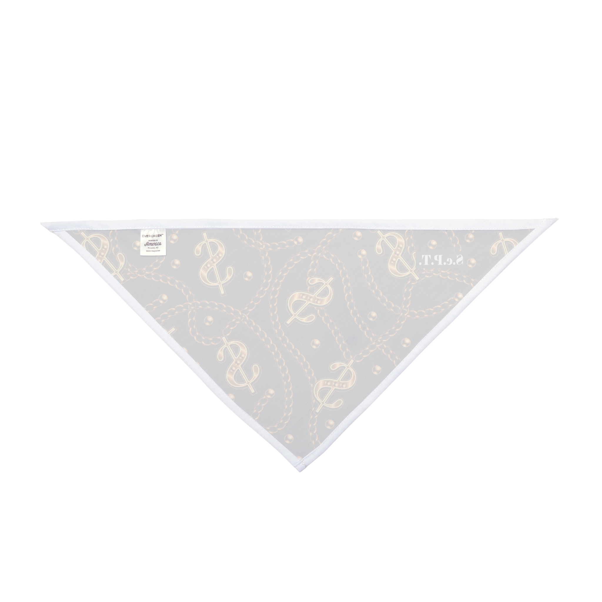 Gold Dollar Sign Chain Tangle Pattern Pet Bandana - (S.e.P.T.) - Image 2