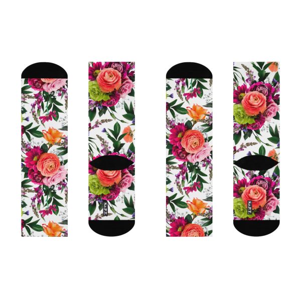 Luxe Botanical Print Cushioned Crew Socks (S.e.P.T.) - Image 3