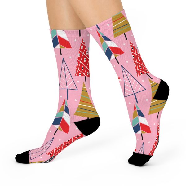 Pink Holiday Cheer Cushioned Crew Socks (S.e.P.T.) - Image 3