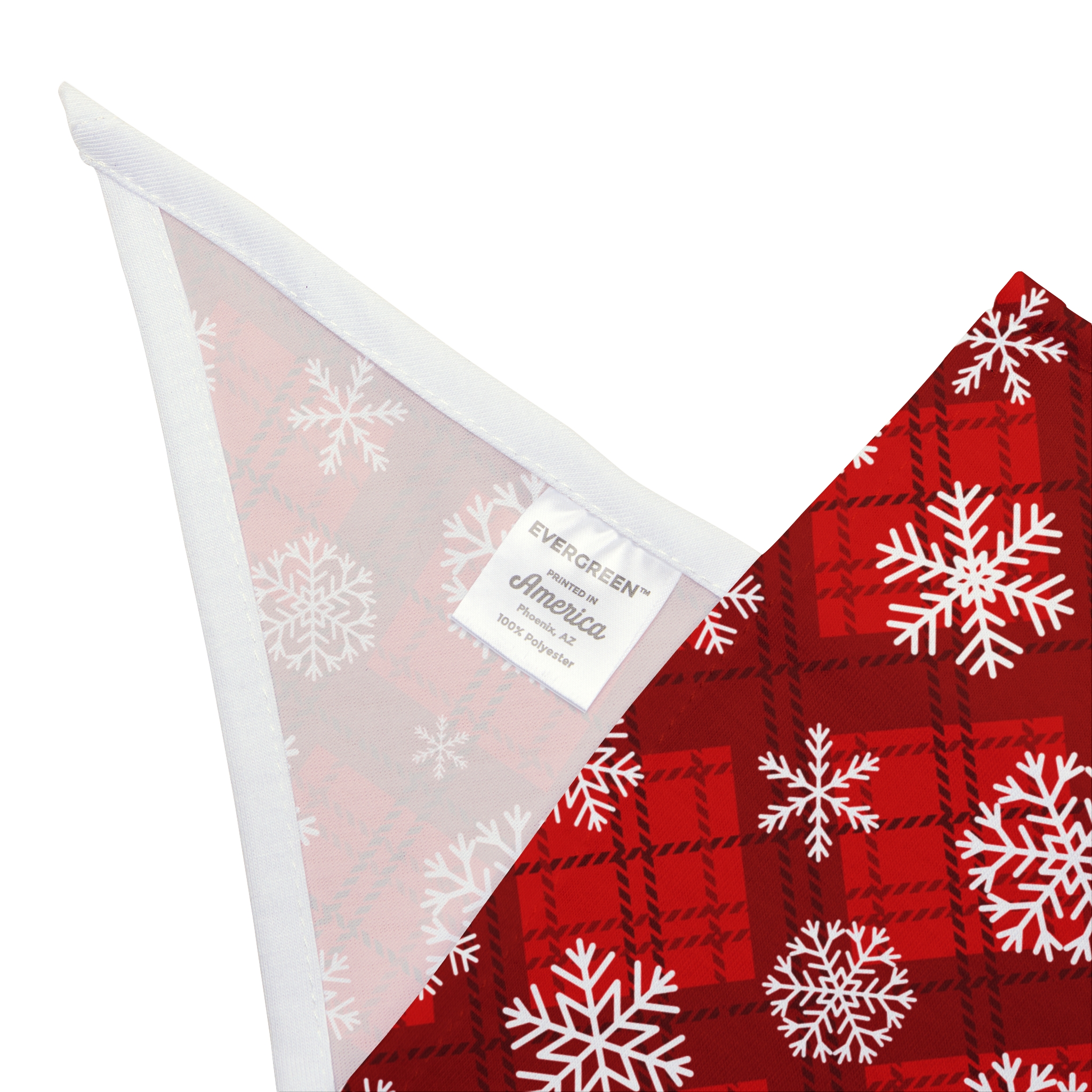 Holiday Cheer Red Tartan Snowflake Pet Bandana - (S.e.P.T.™) - Image 5