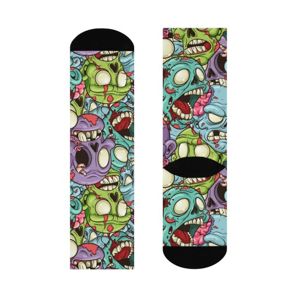 Brain Freeze! Cartoon Zombie Cushioned Crew Socks - Image 5