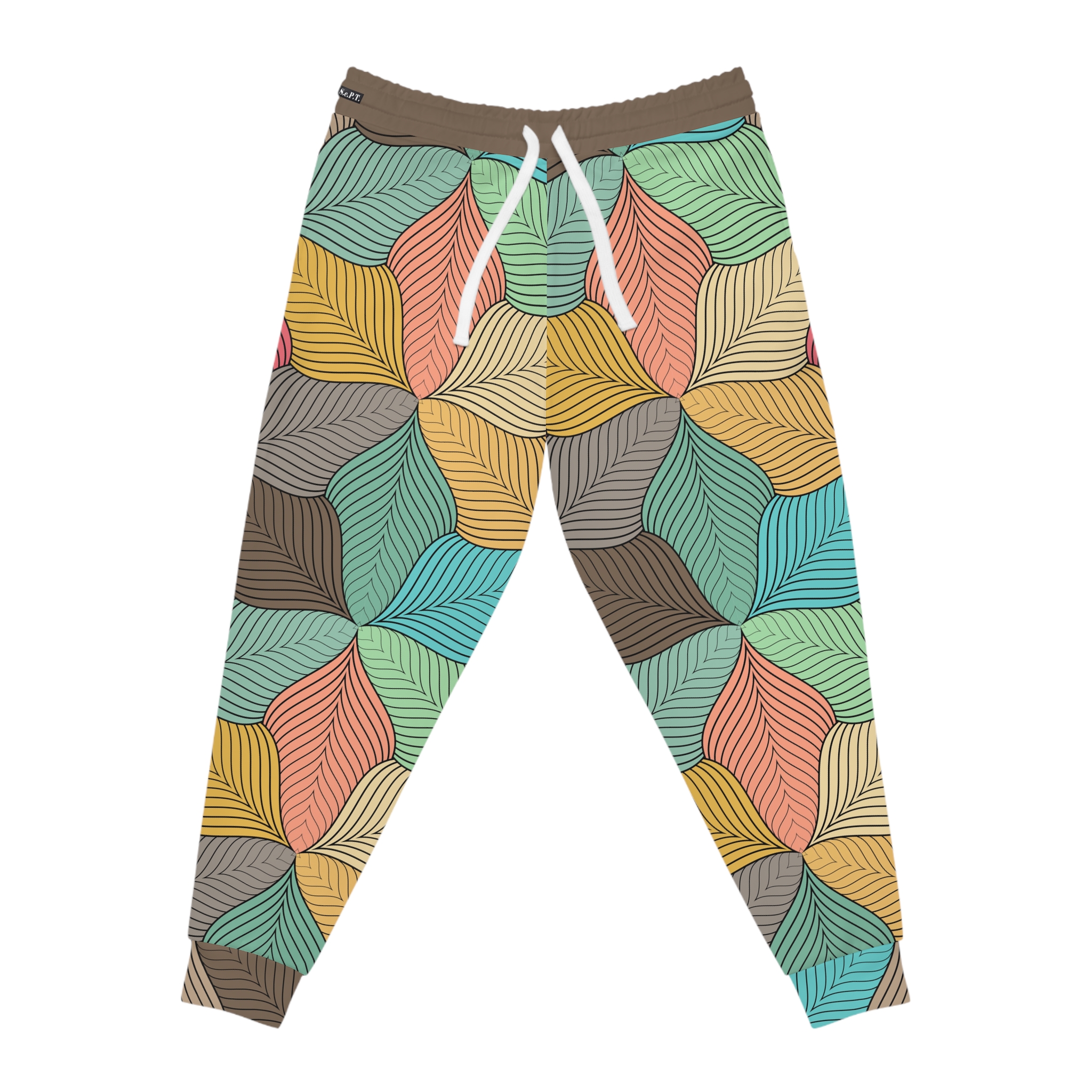 Mid-Century Modern Wavy Abstract Print #2 Athletic Joggers (S.e.P.T.™) - Image 4