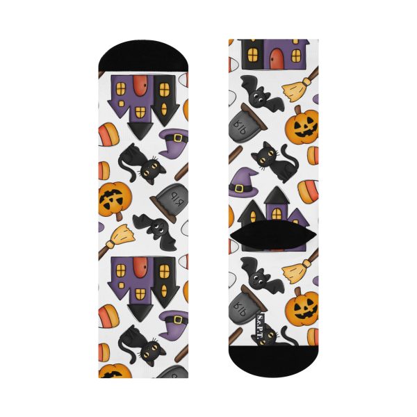 Spooky Cute Halloween (Design 2) Cushioned Crew Socks (S.e.P.T.) - Image 5