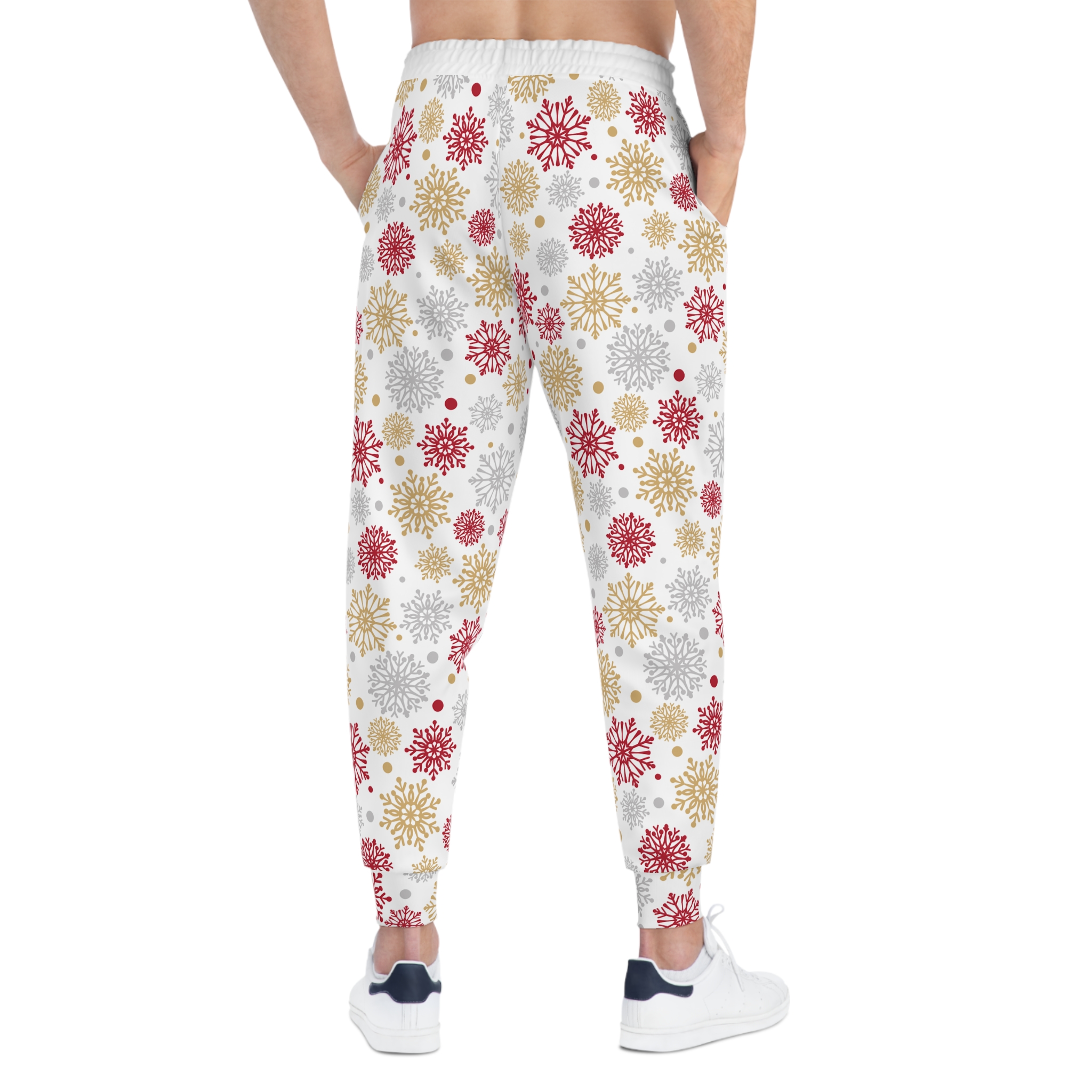 Holly Jolly Gold & Silver Snowflake Athletic Joggers (S.e.P.T.) - Image 5