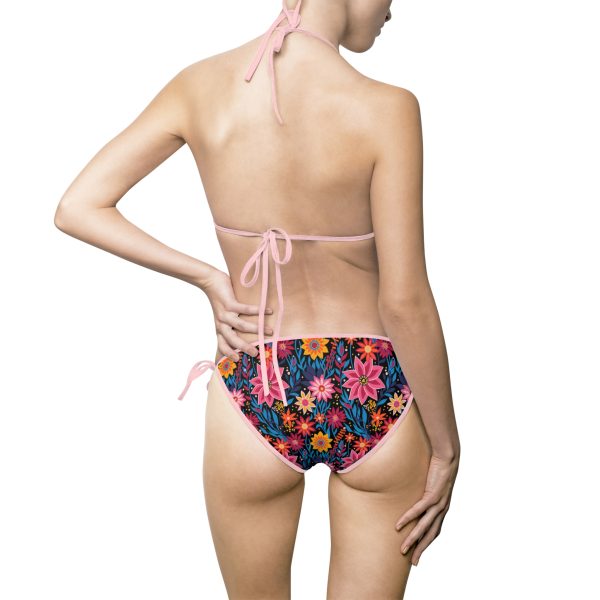 Vibrant Psychedelic Flower Power Women's Bikini Swimsuit (AOP) - Image 3