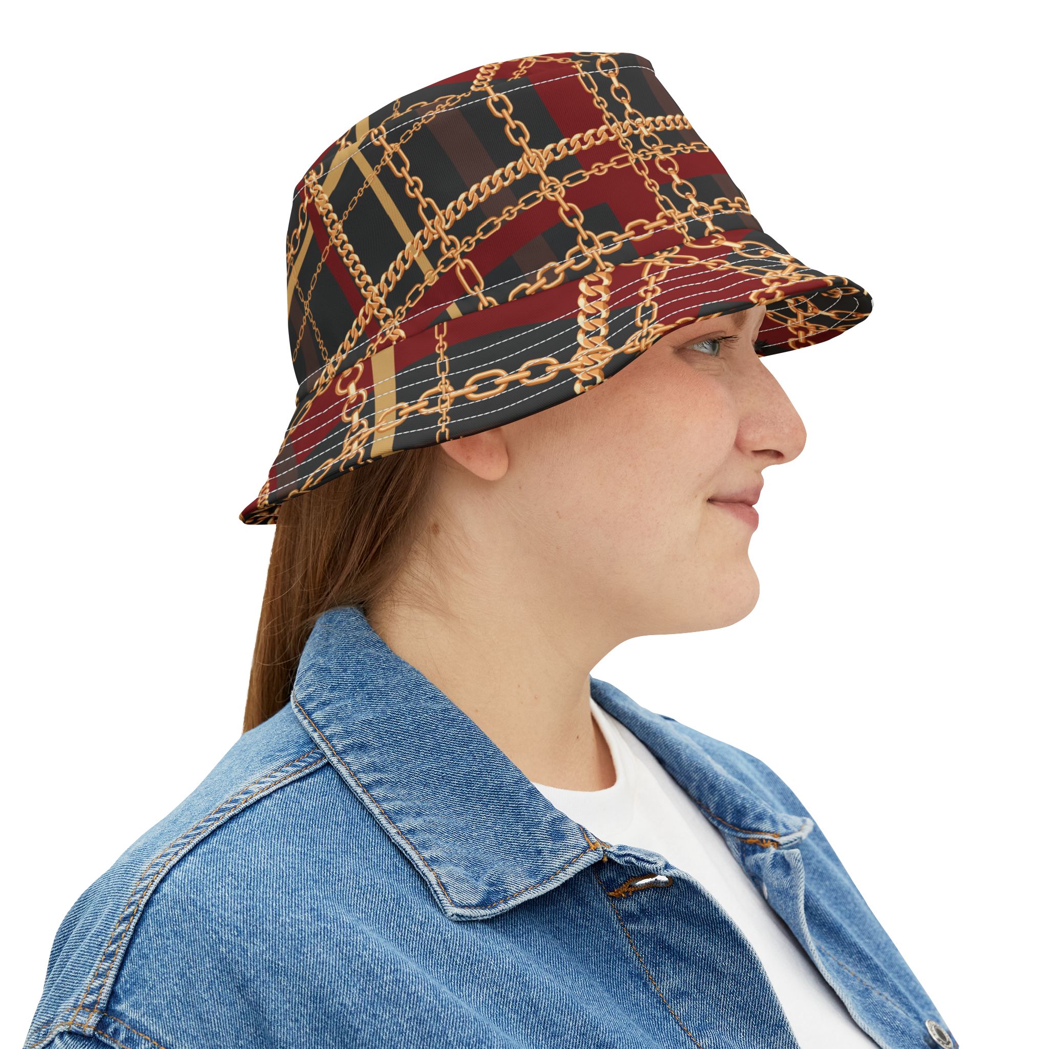 Regal Tartan Chain Plaid Print Bucket Hat (S.e.P.T.™) - Image 7