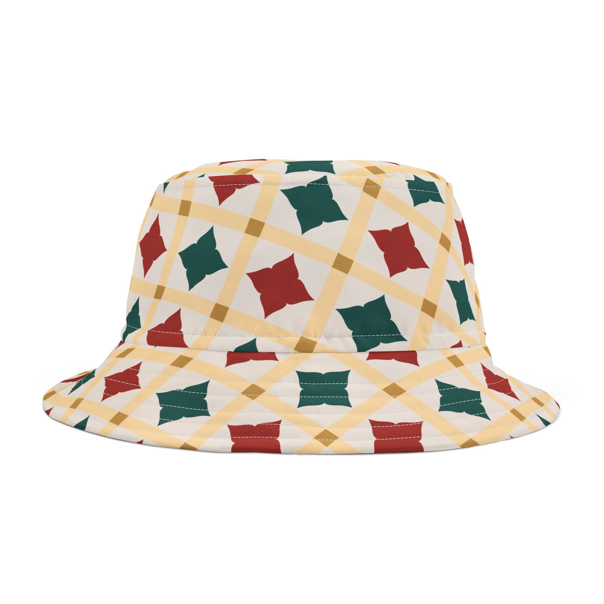 Holiday Geometric Quilt Pattern Bucket Hat (S.e.P.T.™) - Image 3