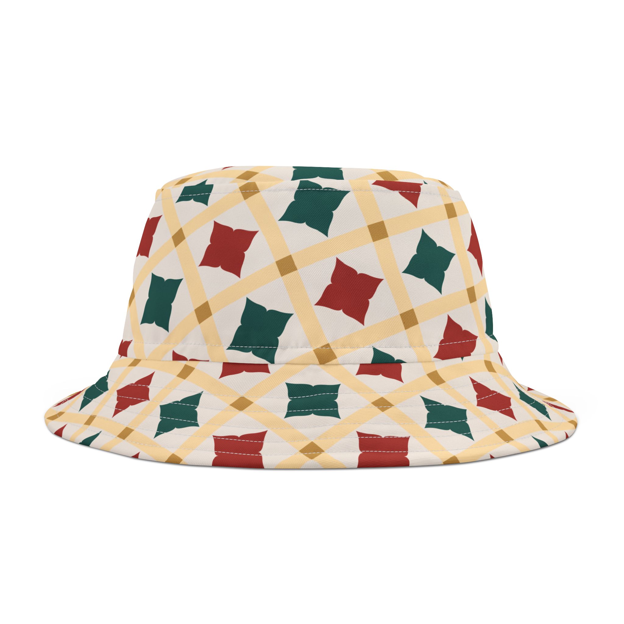 Holiday Geometric Quilt Pattern Bucket Hat (S.e.P.T.™) - Image 5