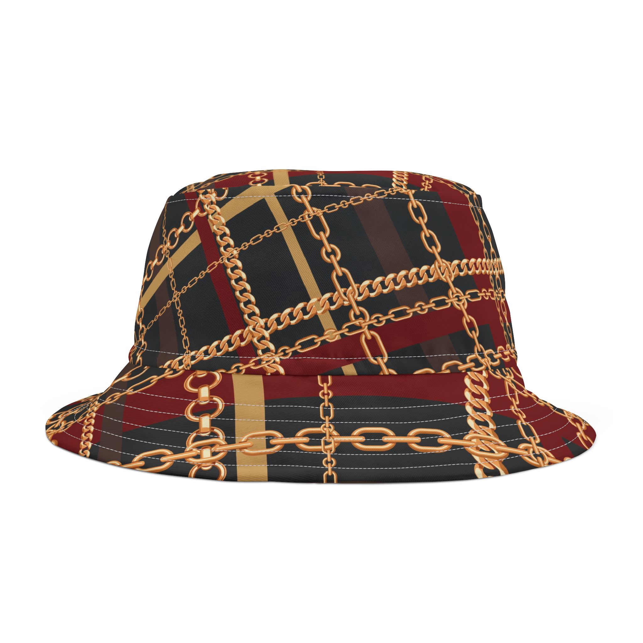 Regal Tartan Chain Plaid Print Bucket Hat (S.e.P.T.™) - Image 3