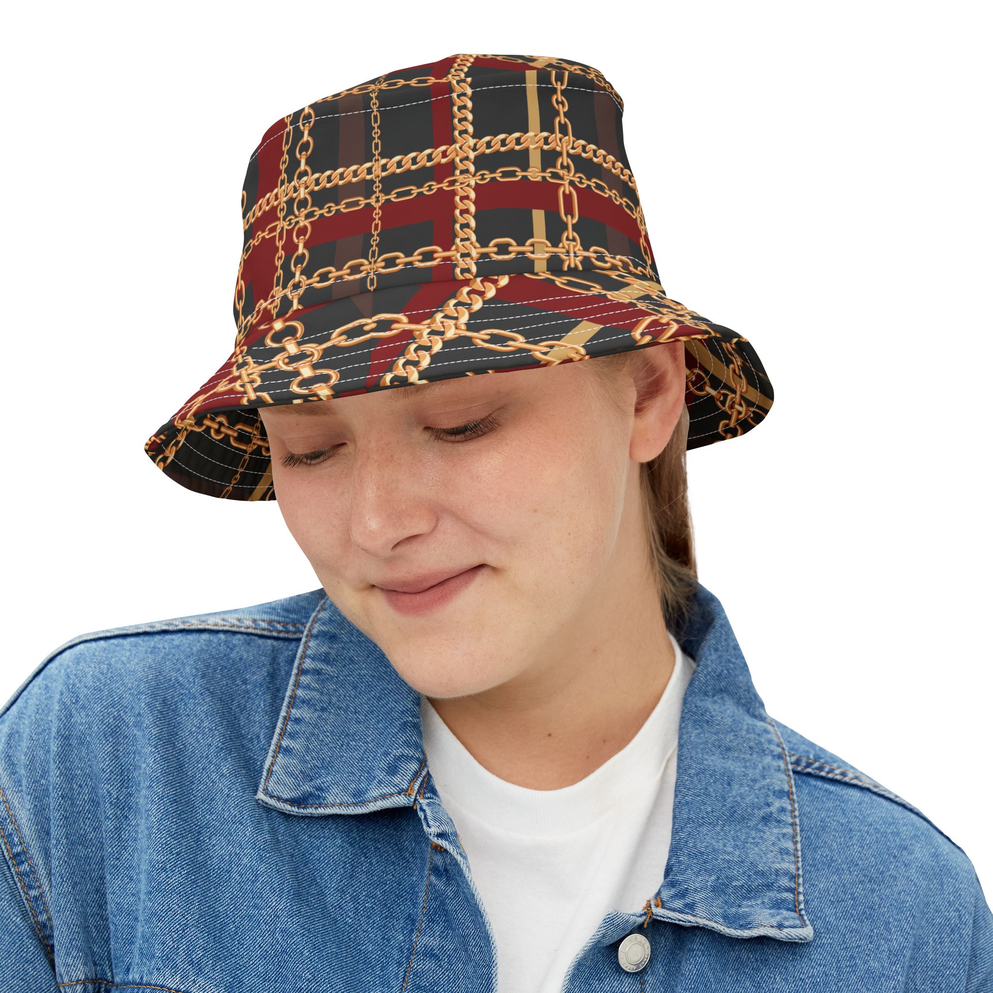 Regal Tartan Chain Plaid Print Bucket Hat (S.e.P.T.™) - Image 11