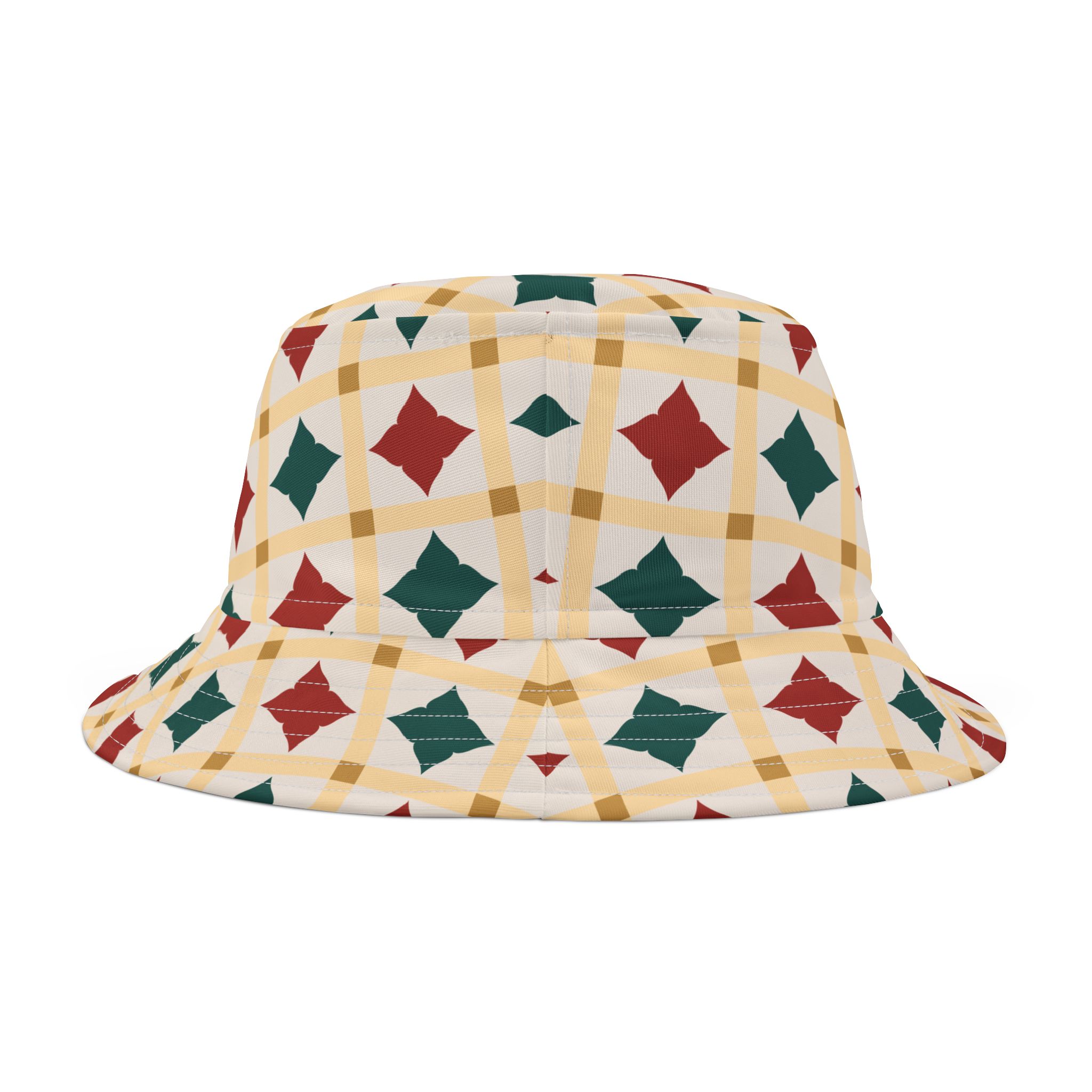Holiday Geometric Quilt Pattern Bucket Hat (S.e.P.T.™) - Image 4